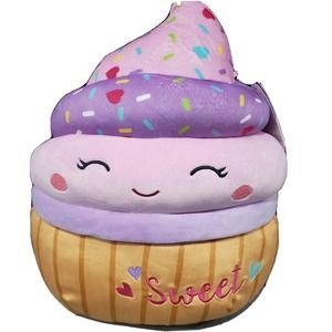 Squishmallows 2022 Kimmie the Cupcake Valentine Squad 12" Plush Toy Purple NWT